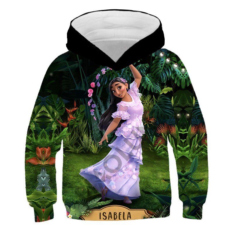Disney Encanto Beautiful Mirabel and Isabella 3D Print Children Long Sleeve Hoodies And Sweatshirt Spring Fashion Girls Pullover