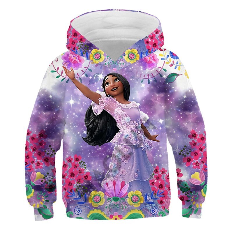 Disney Encanto Beautiful Mirabel and Isabella 3D Print Children Long Sleeve Hoodies And Sweatshirt Spring Fashion Girls Pullover