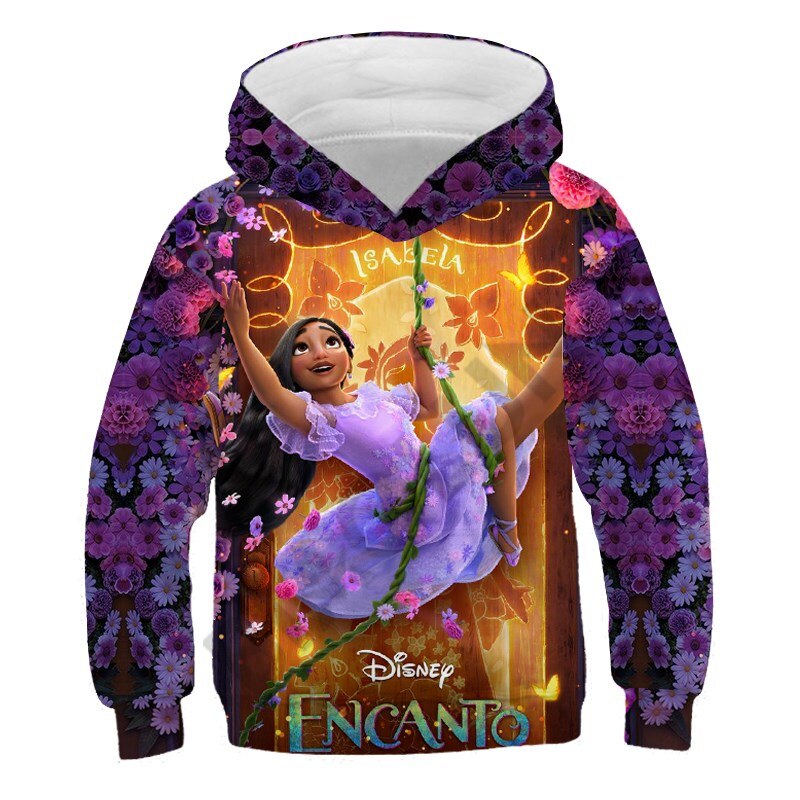 Disney Encanto Beautiful Mirabel and Isabella 3D Print Children Long Sleeve Hoodies And Sweatshirt Spring Fashion Girls Pullover