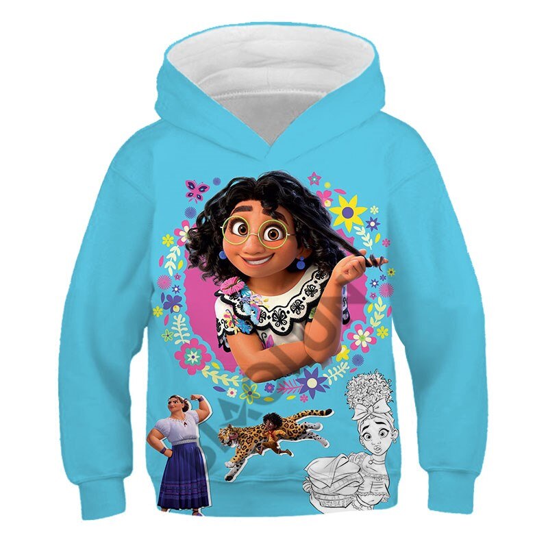 Disney Encanto Beautiful Mirabel and Isabella 3D Print Children Long Sleeve Hoodies And Sweatshirt Spring Fashion Girls Pullover