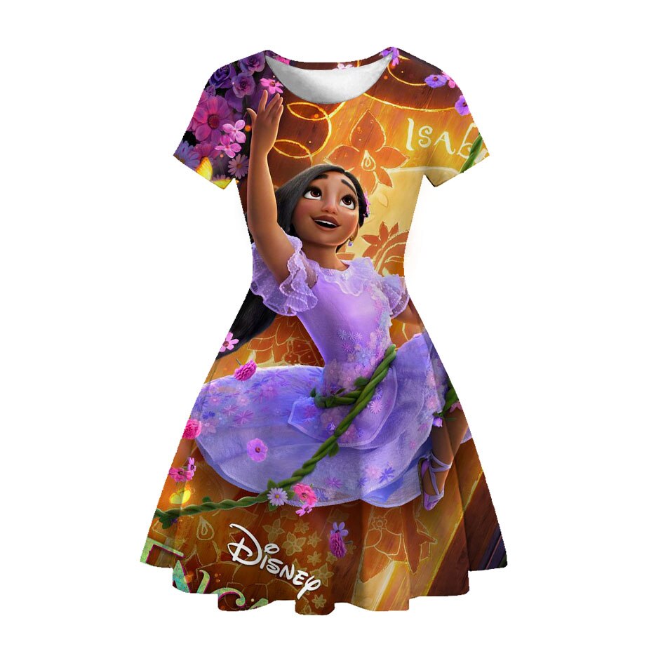 Disney Encanto Beautiful Isabela Princess Dress Cosplay Flowers Princess Girls Party Vestidos Dress Girl Kids Costume Birthday Disney Encanto Beautiful Isabela Princess Dress Cosplay Flowers Princess Girls Party Vestidos Dress Girl Kids Costume Birthday