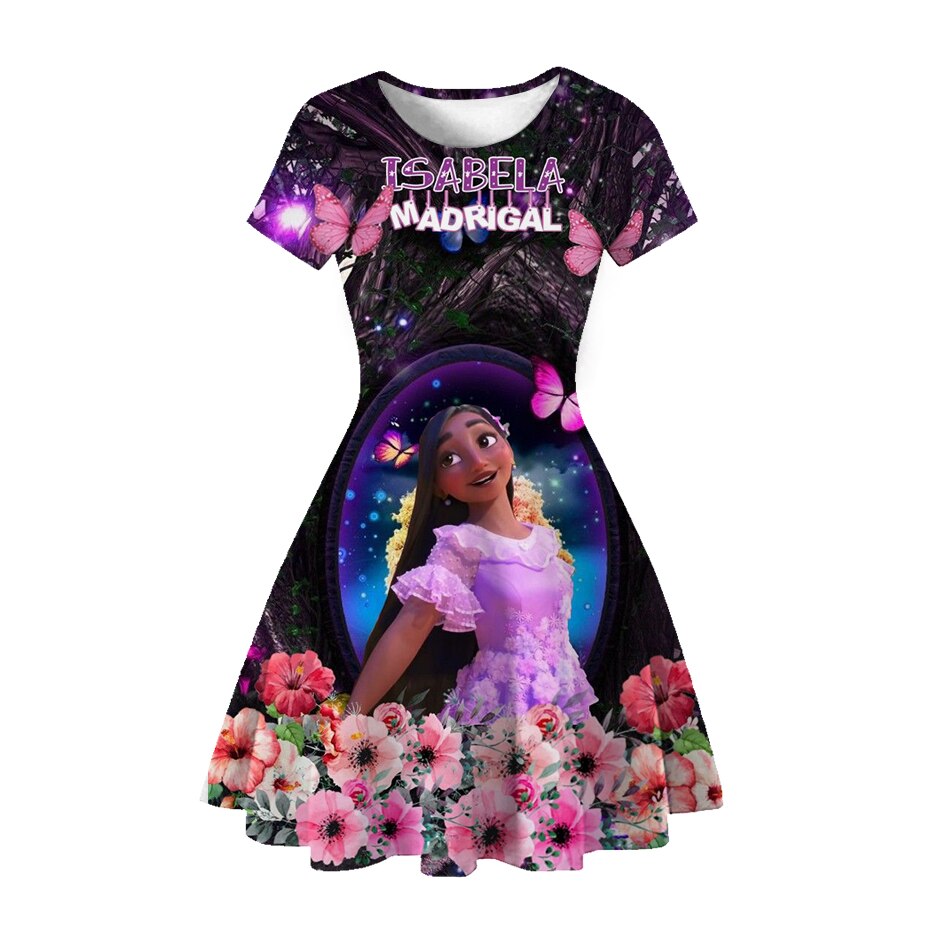 Disney Encanto Beautiful Isabela Princess Dress Cosplay Flowers Princess Girls Party Vestidos Dress Girl Kids Costume Birthday Disney Encanto Beautiful Isabela Princess Dress Cosplay Flowers Princess Girls Party Vestidos Dress Girl Kids Costume Birthday