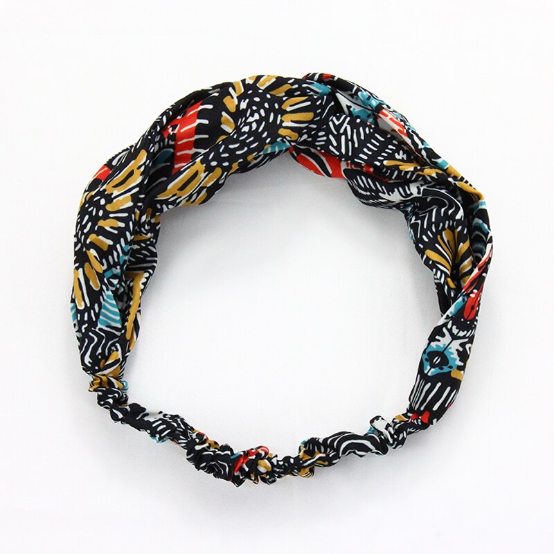 Fashion Women Girls Summer Bohemian Hair Bands Print Headbands Elastic Hair Girl Turban Bandage HairBands Hair Accessories
