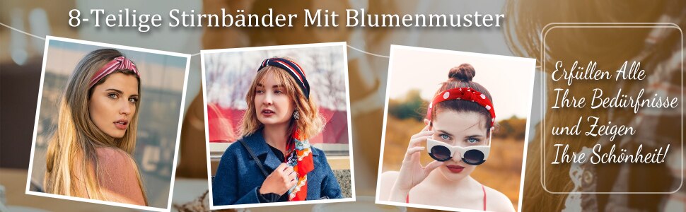 Fashion Women Girls Summer Bohemian Hair Bands Print Headbands Elastic Hair Girl Turban Bandage HairBands Hair Accessories