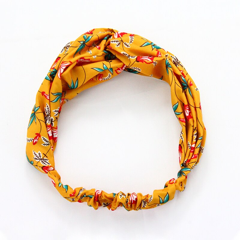 Fashion Women Girls Summer Bohemian Hair Bands Print Headbands Elastic Hair Girl Turban Bandage HairBands Hair Accessories