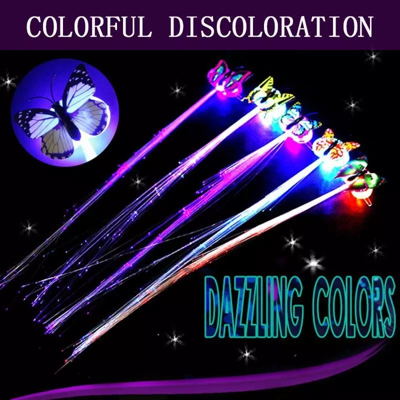 LED Luminous Tresses Hairpins Novelty Hair Accessories for Girls Children's Show Leading Toys Butterfly Party Gifts