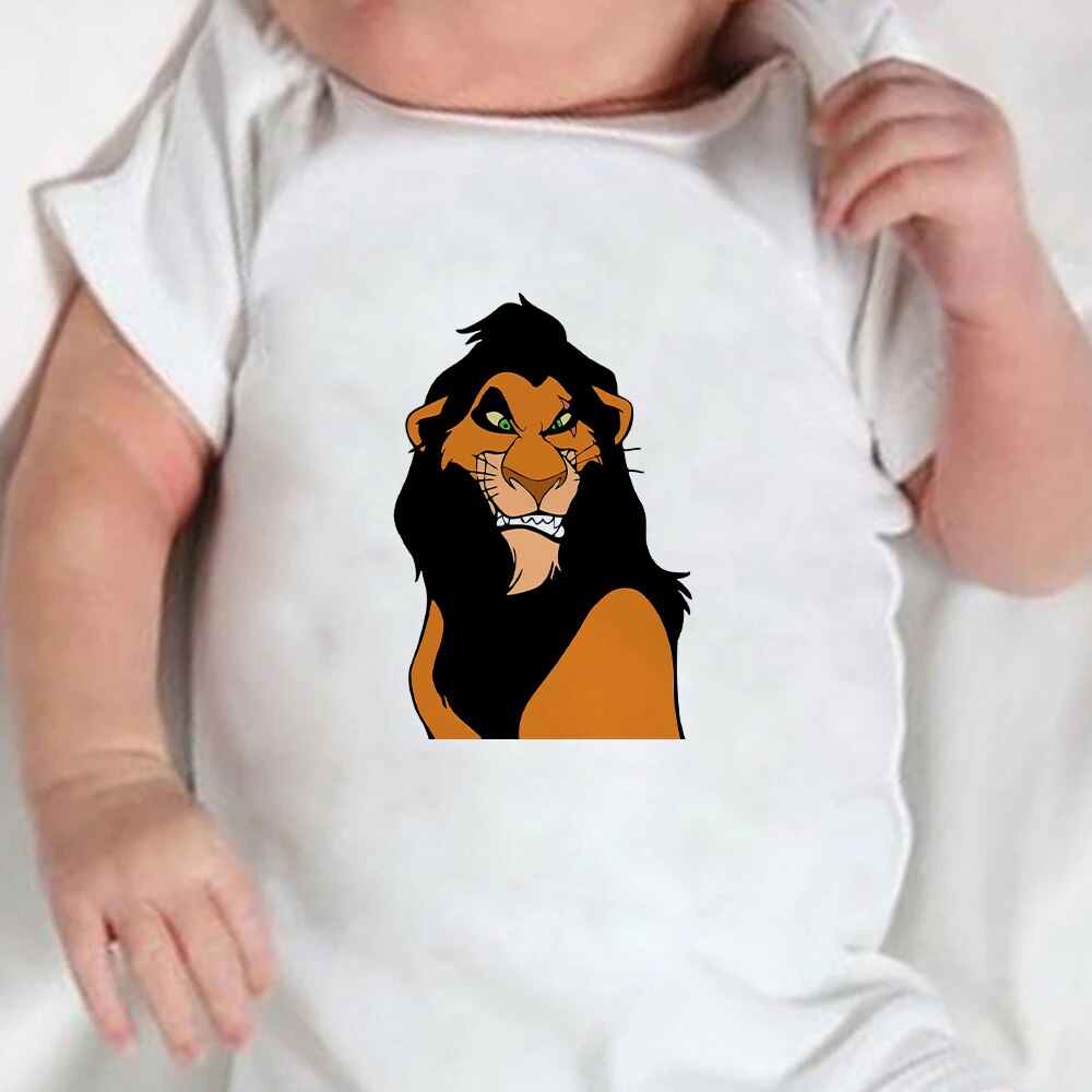Baby Romper Cartoon The Lion King Kawaii Simba Fashion Toddler Clothes Harajuku Short Sleeve Newborn Bodysuit Infant Jumpsuits