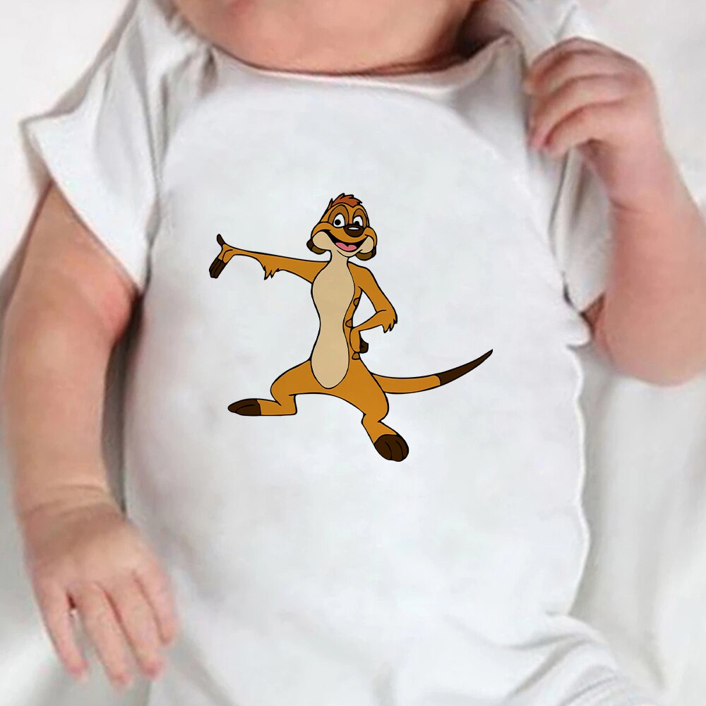 Baby Romper Cartoon The Lion King Kawaii Simba Fashion Toddler Clothes Harajuku Short Sleeve Newborn Bodysuit Infant Jumpsuits