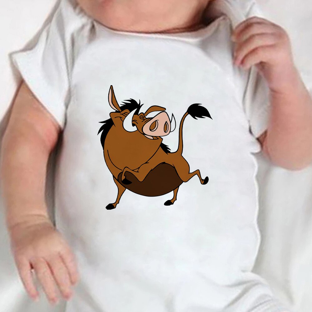 Baby Romper Cartoon The Lion King Kawaii Simba Fashion Toddler Clothes Harajuku Short Sleeve Newborn Bodysuit Infant Jumpsuits