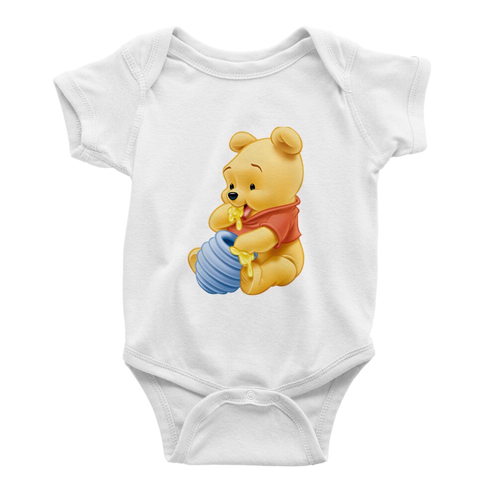Winnie the Pooh Donkey Eeyore Wear Pajamas Print Infant Jumpsuit Short Sleeve Summer Baby Girl Boy Romper Newborn Clothes