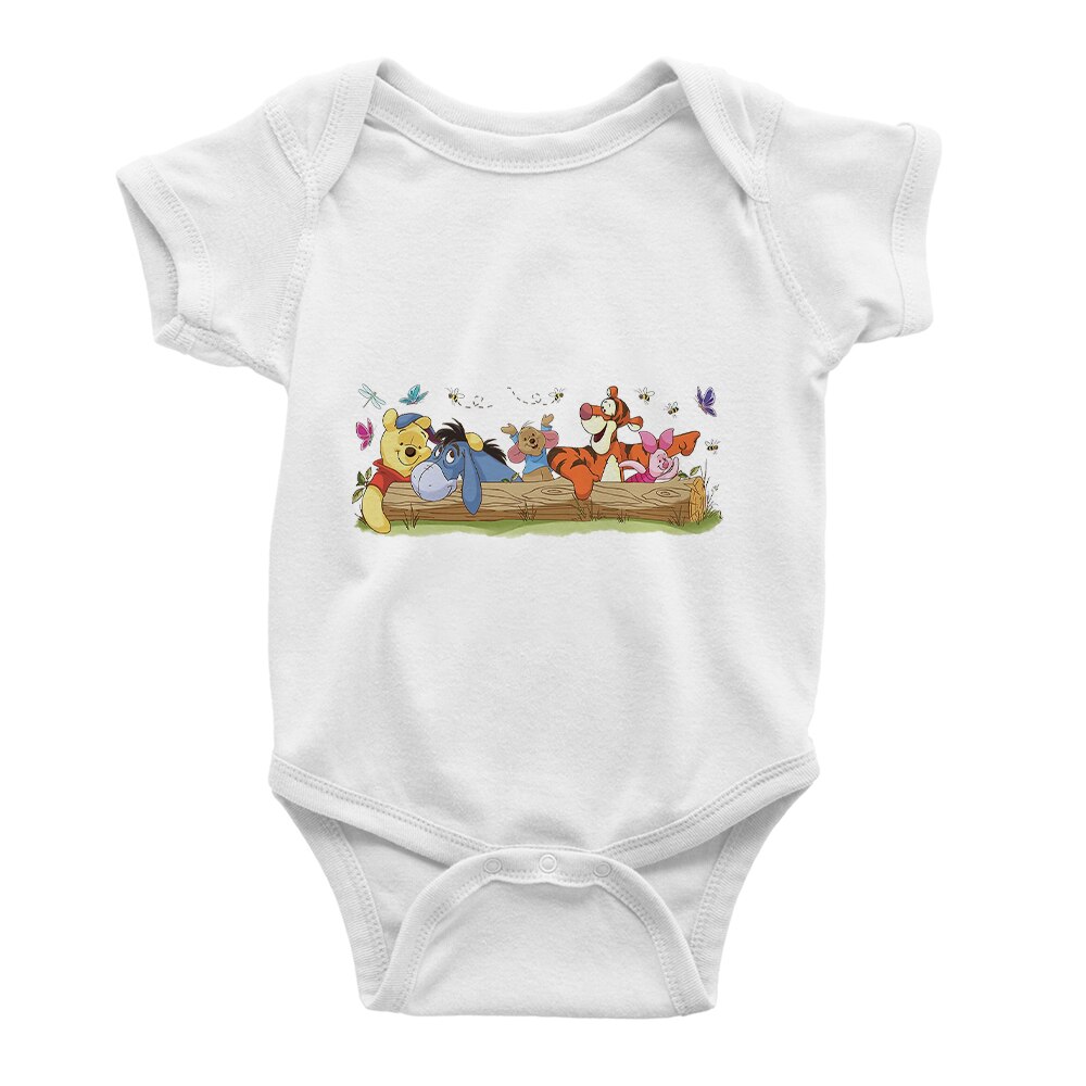 Winnie the Pooh Donkey Eeyore Wear Pajamas Print Infant Jumpsuit Short Sleeve Summer Baby Girl Boy Romper Newborn Clothes