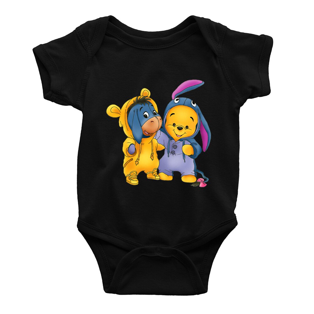 Winnie the Pooh Donkey Eeyore Wear Pajamas Print Infant Jumpsuit Short Sleeve Summer Baby Girl Boy Romper Newborn Clothes