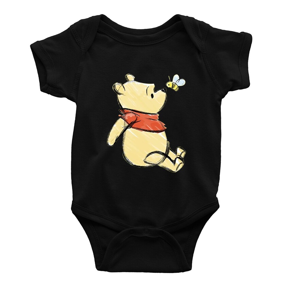 Winnie the Pooh Donkey Eeyore Wear Pajamas Print Infant Jumpsuit Short Sleeve Summer Baby Girl Boy Romper Newborn Clothes