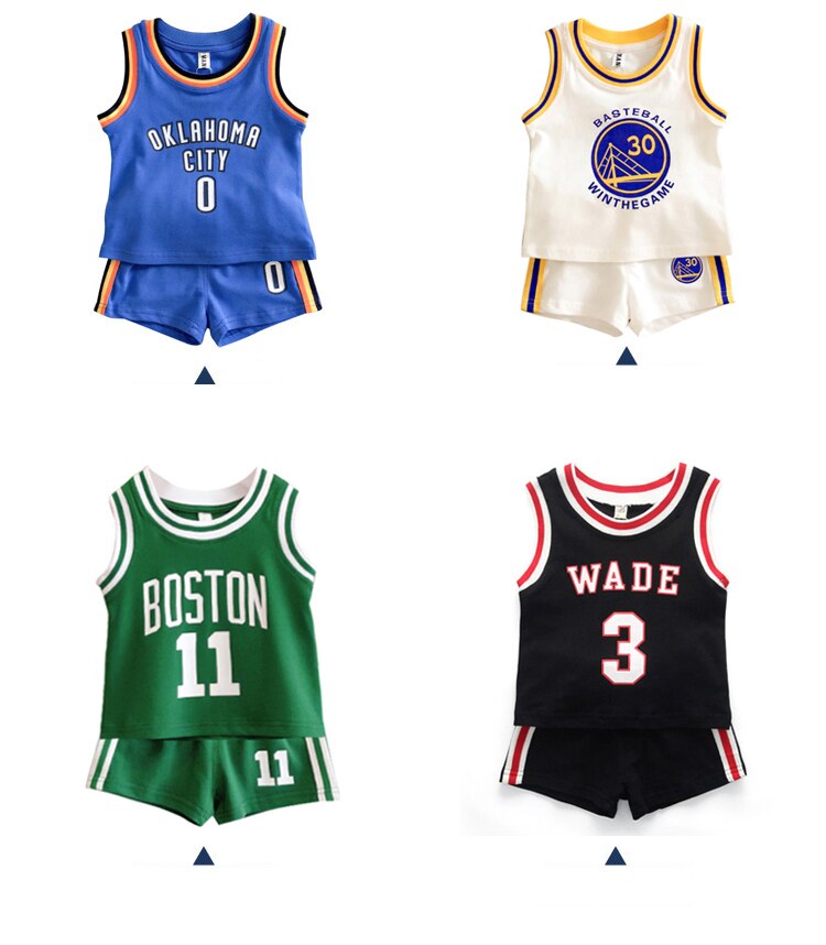 Baby Clothing Sets Toddler Basketball Wear Baby Boys Girl Summer Clothes Kids Vest Shorts Sports Jersey 2Pcs Suits Outfits