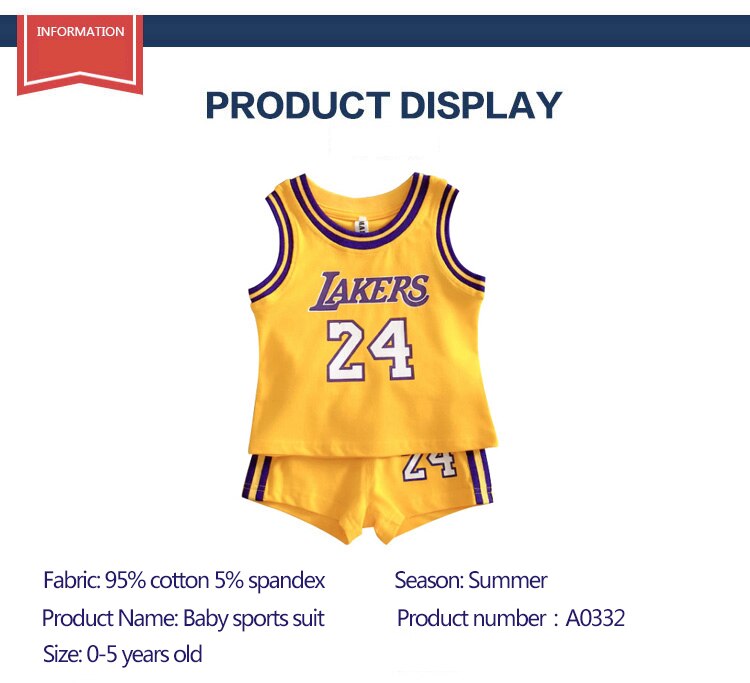 Baby Clothing Sets Toddler Basketball Wear Baby Boys Girl Summer Clothes Kids Vest Shorts Sports Jersey 2Pcs Suits Outfits