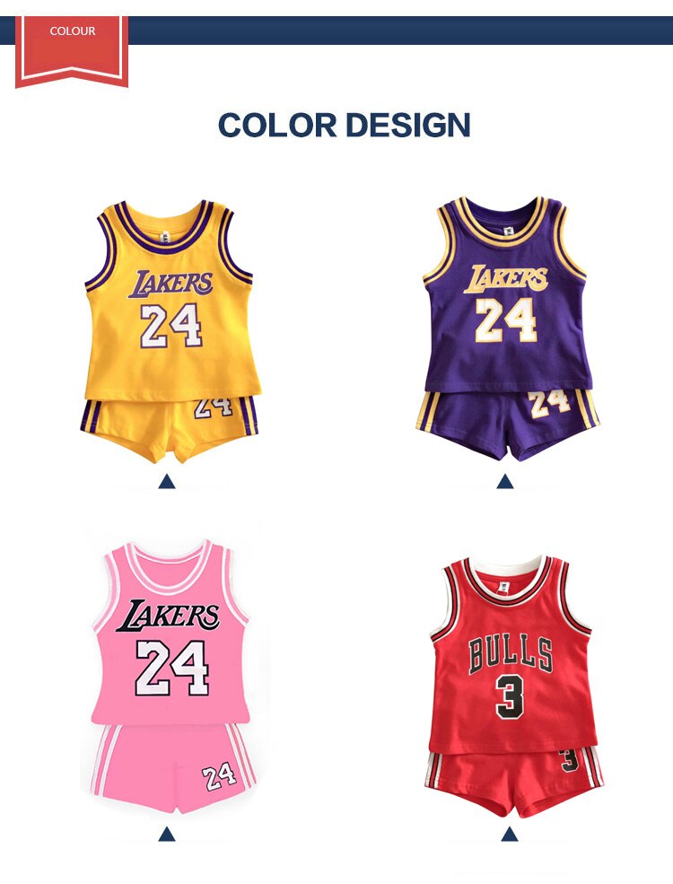 Baby Clothing Sets Toddler Basketball Wear Baby Boys Girl Summer Clothes Kids Vest Shorts Sports Jersey 2Pcs Suits Outfits