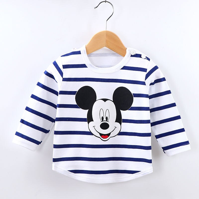 Mickey Mouse Baby Boys Girls Clothes Sets Kids Baby Boy Long-Sleeved T-shirt+Jeans Pants 2Pcs Cartoon Sport Suits 0-3Y
