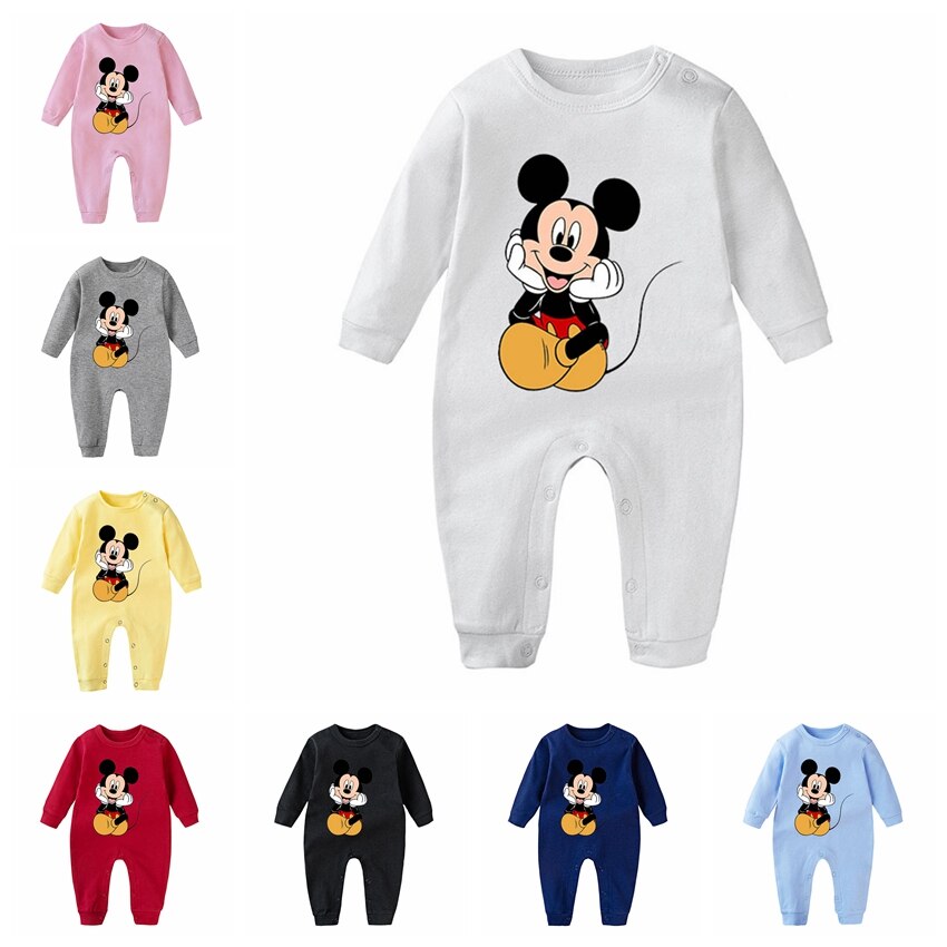 Spring Baby Romper Cartoon Mickey Mouse Print Boy Girl Long Sleeve Jumpsuit Roupas Bebes Infant Clothes Toddler Pajamas Outfit Spring Baby Romper Cartoon Mickey Mouse Print Boy Girl Long Sleeve Jumpsuit Roupas Bebes Infant Clothes Toddler Pajamas Outfit