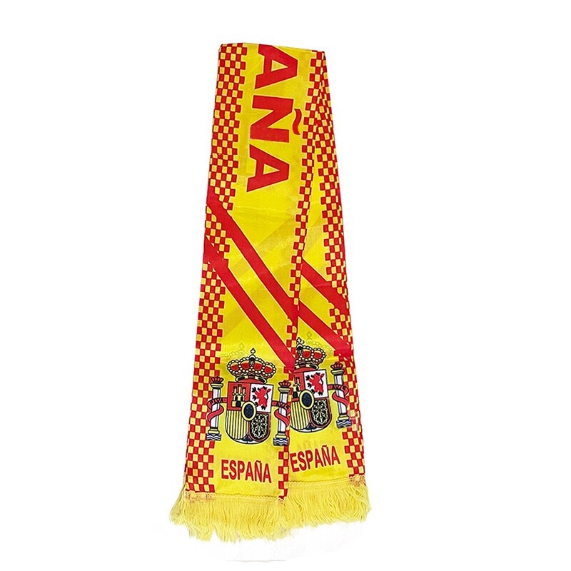 2022 World Cup National Team Football Fans Scarf Germany Brazil Tassel Flags Scarf Party Commemorative Supplies on-Site Cheering