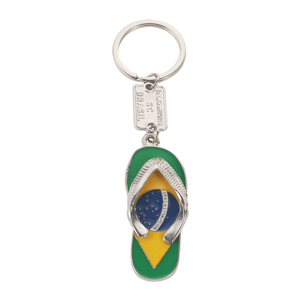 Dream Brazil Flag Slippers Keychains Charm Vintage Key Chain Ring Accessories Pendant For Men Women Fashion Jewelry Gift 2020 Dream Brazil Flag Slippers Keychains Charm Vintage Key Chain Ring Accessories Pendant For Men Women Fashion Jewelry Gift 2020