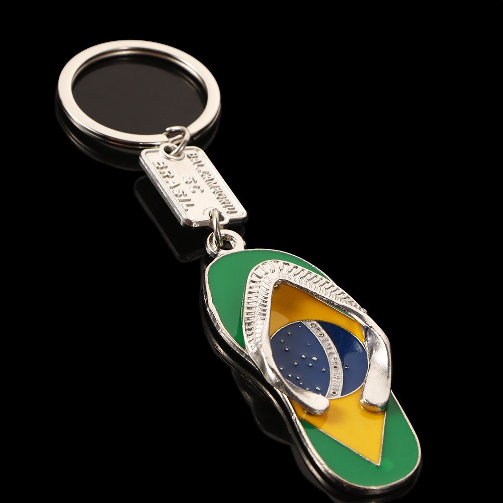 Dream Brazil Flag Slippers Keychains Charm Vintage Key Chain Ring Accessories Pendant For Men Women Fashion Jewelry Gift 2020 Dream Brazil Flag Slippers Keychains Charm Vintage Key Chain Ring Accessories Pendant For Men Women Fashion Jewelry Gift 2020