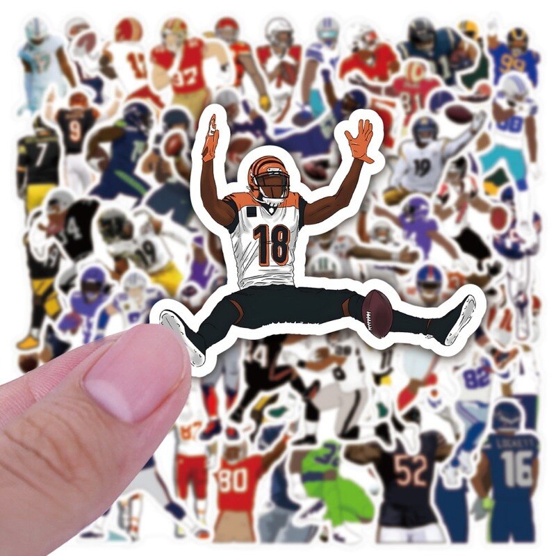 10/25/50pcs American Football Rugby Graffiti NFL Stickers Sports for Travel Luggage Refrigerator Phone Laptop Water Cup Car 10/25/50pcs American Football Rugby Graffiti NFL Stickers Sports for Travel Luggage Refrigerator Phone Laptop Water Cup Car