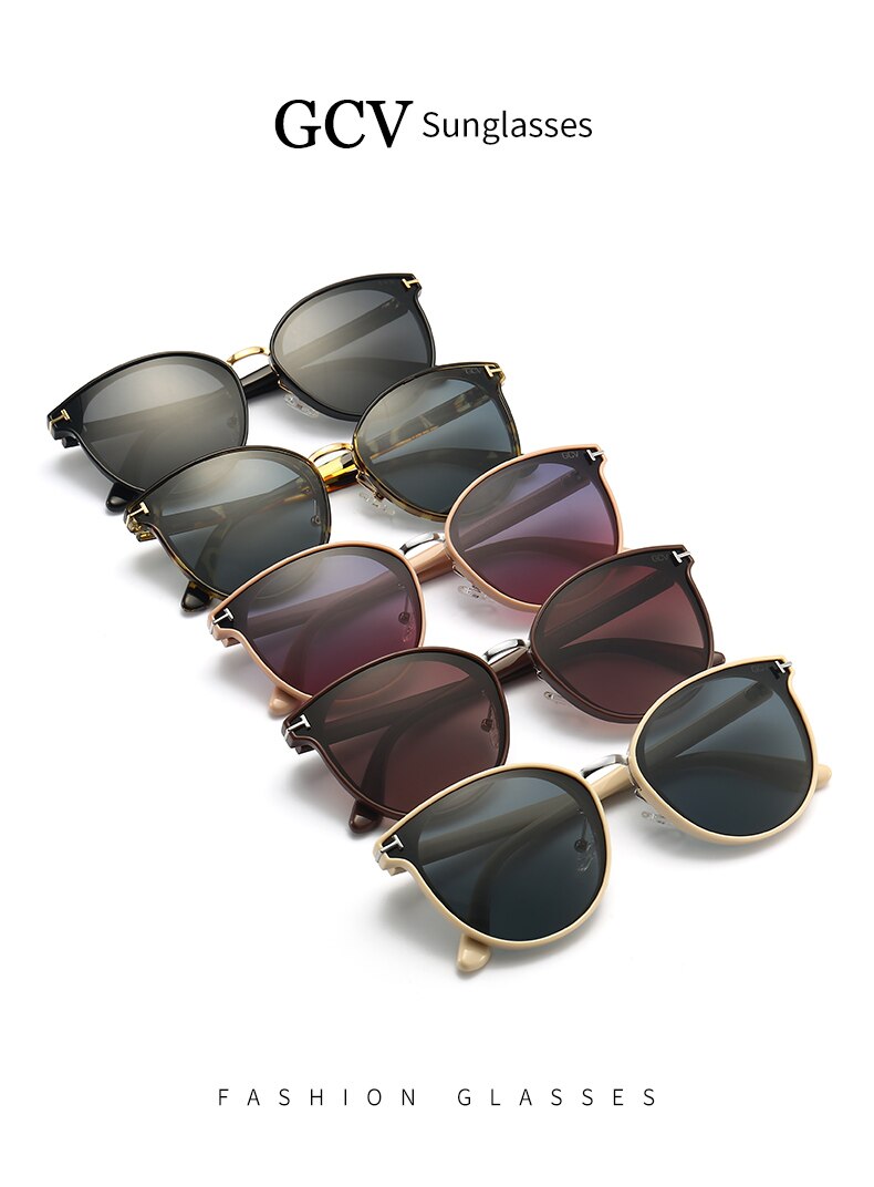 2021 GCV Polarized Lady Sunglasses Cat Eye Fashion  Sun Glasses Luxury Woman Female Brand  Ultralight Frame Tourism Party  Leisu