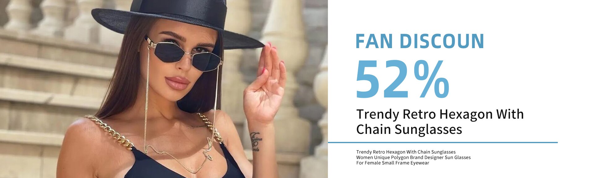 Fashion Small Cat Eye Women's Sunglasses Trend Cateye Chain Leg 2022 Luxury Brand Sun Glasses For Ladies Black Shades Sunglass