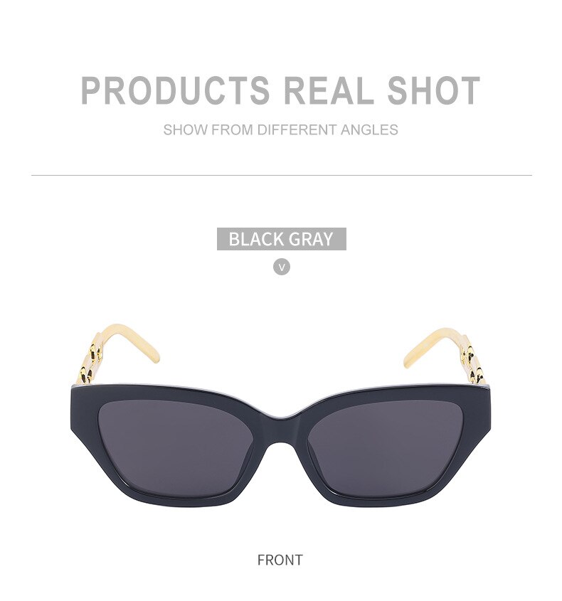 Fashion Small Cat Eye Women's Sunglasses Trend Cateye Chain Leg 2022 Luxury Brand Sun Glasses For Ladies Black Shades Sunglass