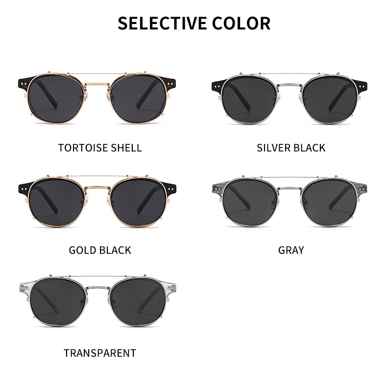 GCV Double Layer Removable Lens Sunglasses The Blu-Ray Glasses Acetate Gothic Retro Steampunk Polarized Men Women Sunglesses GCV Double Layer Removable Lens Sunglasses The Blu-Ray Glasses Acetate Gothic Retro Steampunk Polarized Men Women Sunglesses