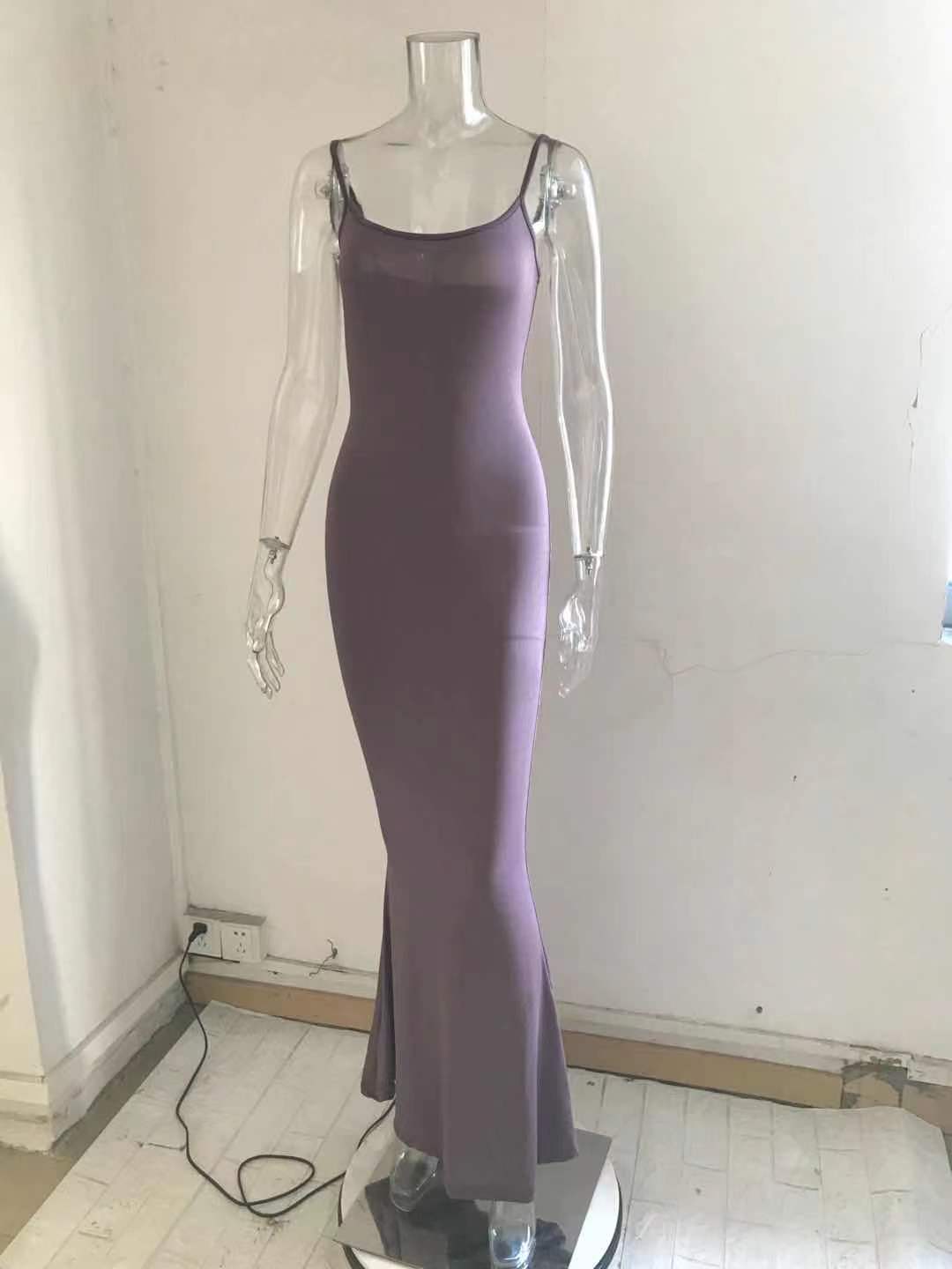 Fashion Sexy Backless Evening Maxi Dress Women Party Club Ladies Bodycon Slim Peach Hip Elegant Suspender Long Dresses For Woman