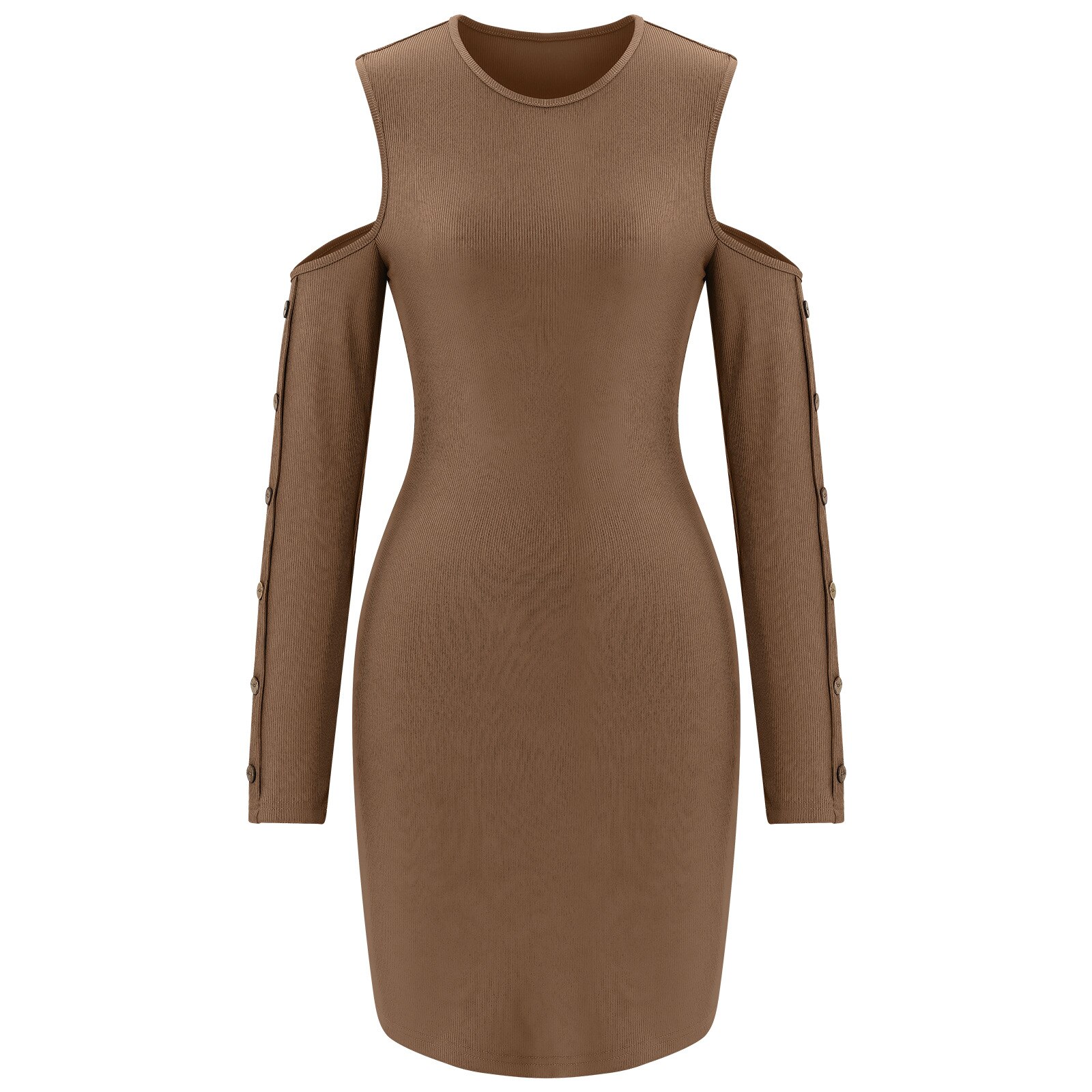 Fashion Sexy Female Solid Dress Autumn Off Shoulder Button Long Sleeve O-Neck Woman Clothes 2022 Pullover Casual Mini Dresses Fashion Sexy Female Solid Dress Autumn Off Shoulder Button Long Sleeve O-Neck Woman Clothes 2022 Pullover Casual Mini Dresses