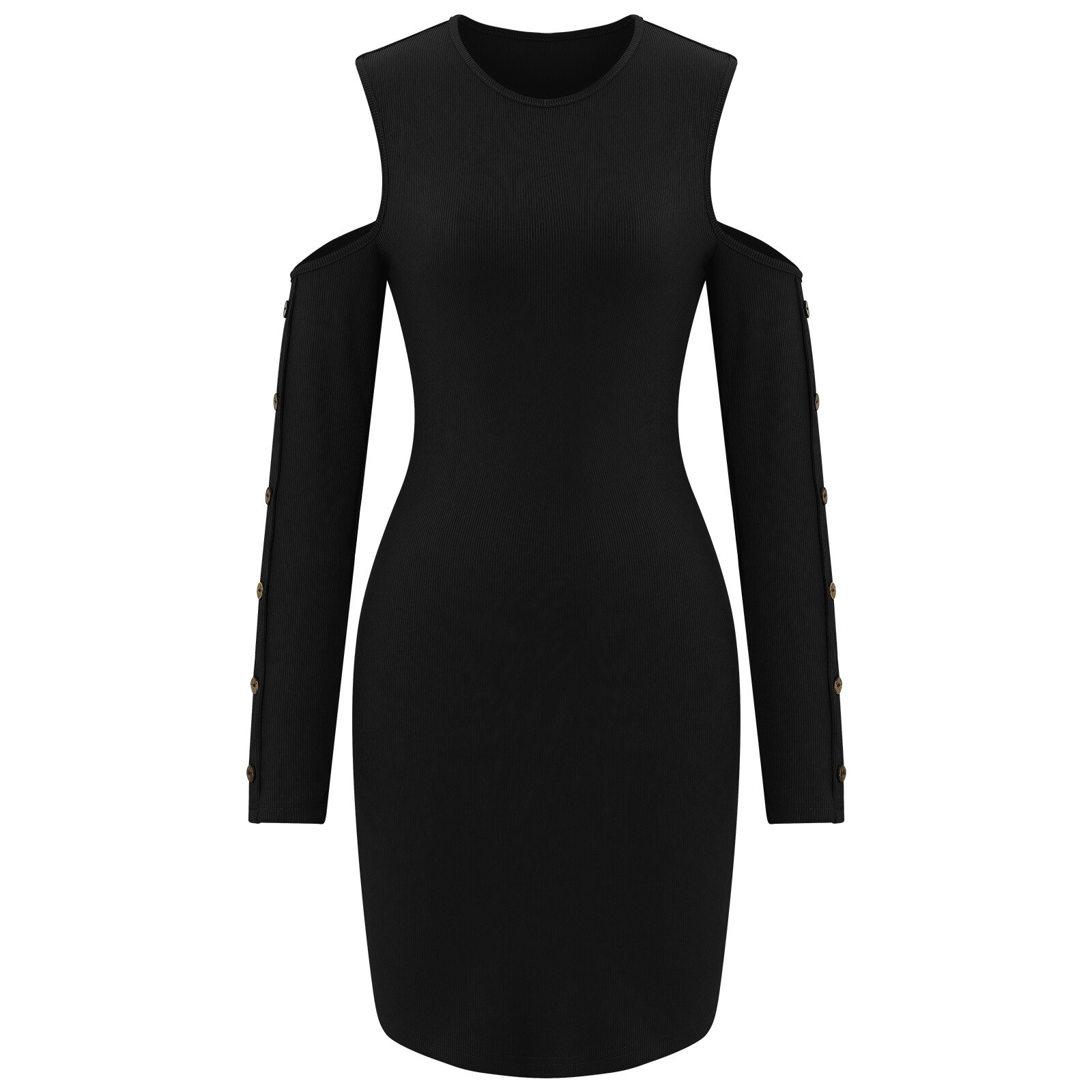 Fashion Sexy Female Solid Dress Autumn Off Shoulder Button Long Sleeve O-Neck Woman Clothes 2022 Pullover Casual Mini Dresses Fashion Sexy Female Solid Dress Autumn Off Shoulder Button Long Sleeve O-Neck Woman Clothes 2022 Pullover Casual Mini Dresses