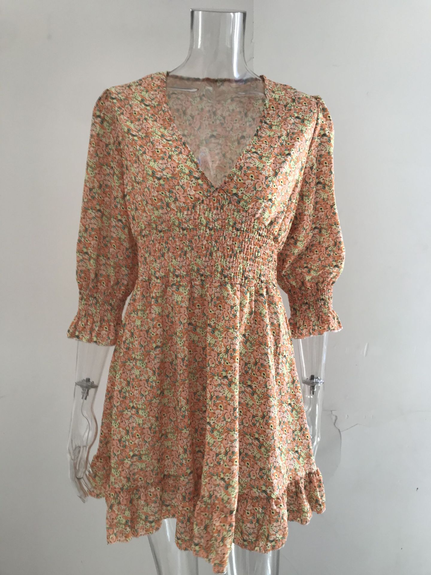 Boho Summer Dress Woman Elegant Floral Printing Ruffle Party Dresses Sexy Deep V Neck High Waist Beach Sundress Pullover Vestido Boho Summer Dress Woman Elegant Floral Printing Ruffle Party Dresses Sexy Deep V Neck High Waist Beach Sundress Pullover Vestido