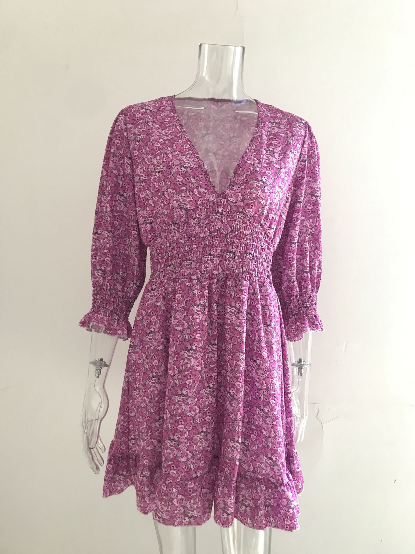 Boho Summer Dress Woman Elegant Floral Printing Ruffle Party Dresses Sexy Deep V Neck High Waist Beach Sundress Pullover Vestido Boho Summer Dress Woman Elegant Floral Printing Ruffle Party Dresses Sexy Deep V Neck High Waist Beach Sundress Pullover Vestido