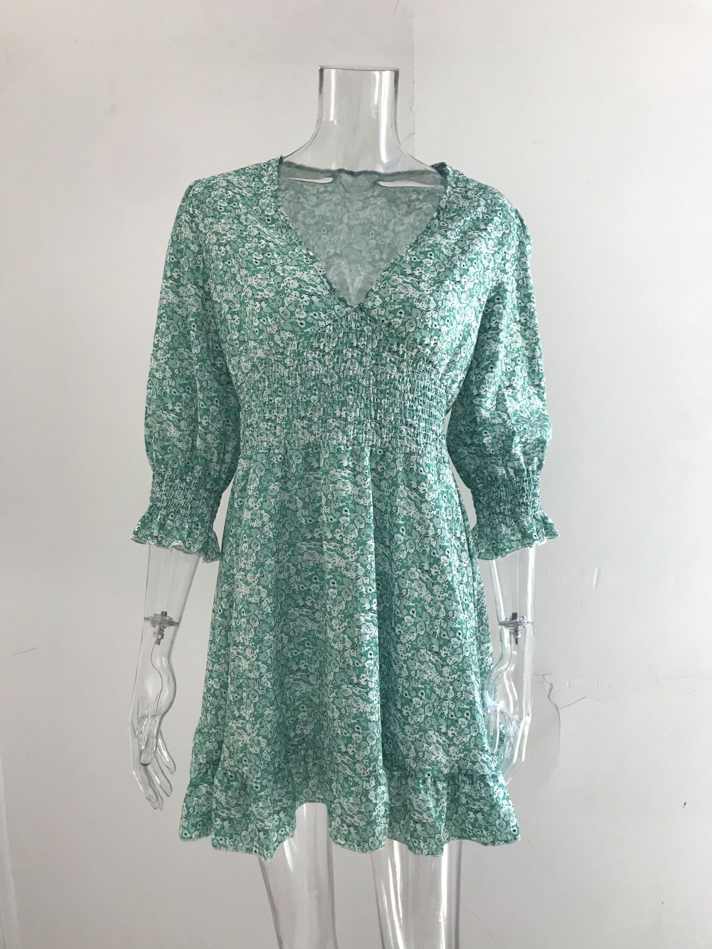 Boho Summer Dress Woman Elegant Floral Printing Ruffle Party Dresses Sexy Deep V Neck High Waist Beach Sundress Pullover Vestido Boho Summer Dress Woman Elegant Floral Printing Ruffle Party Dresses Sexy Deep V Neck High Waist Beach Sundress Pullover Vestido