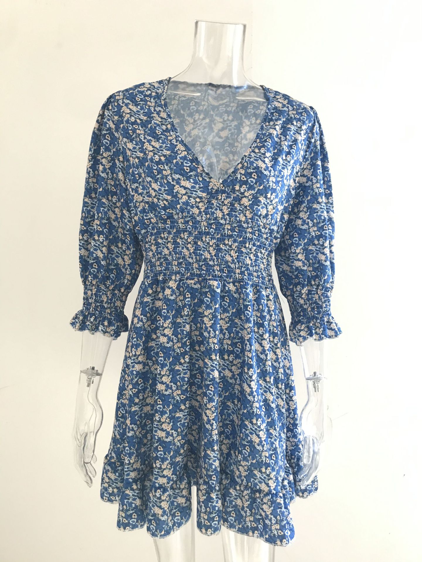 Boho Summer Dress Woman Elegant Floral Printing Ruffle Party Dresses Sexy Deep V Neck High Waist Beach Sundress Pullover Vestido Boho Summer Dress Woman Elegant Floral Printing Ruffle Party Dresses Sexy Deep V Neck High Waist Beach Sundress Pullover Vestido