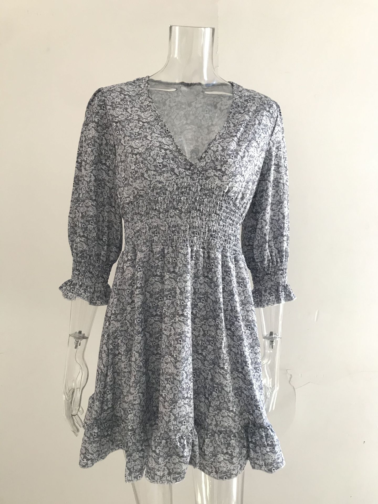 Boho Summer Dress Woman Elegant Floral Printing Ruffle Party Dresses Sexy Deep V Neck High Waist Beach Sundress Pullover Vestido Boho Summer Dress Woman Elegant Floral Printing Ruffle Party Dresses Sexy Deep V Neck High Waist Beach Sundress Pullover Vestido