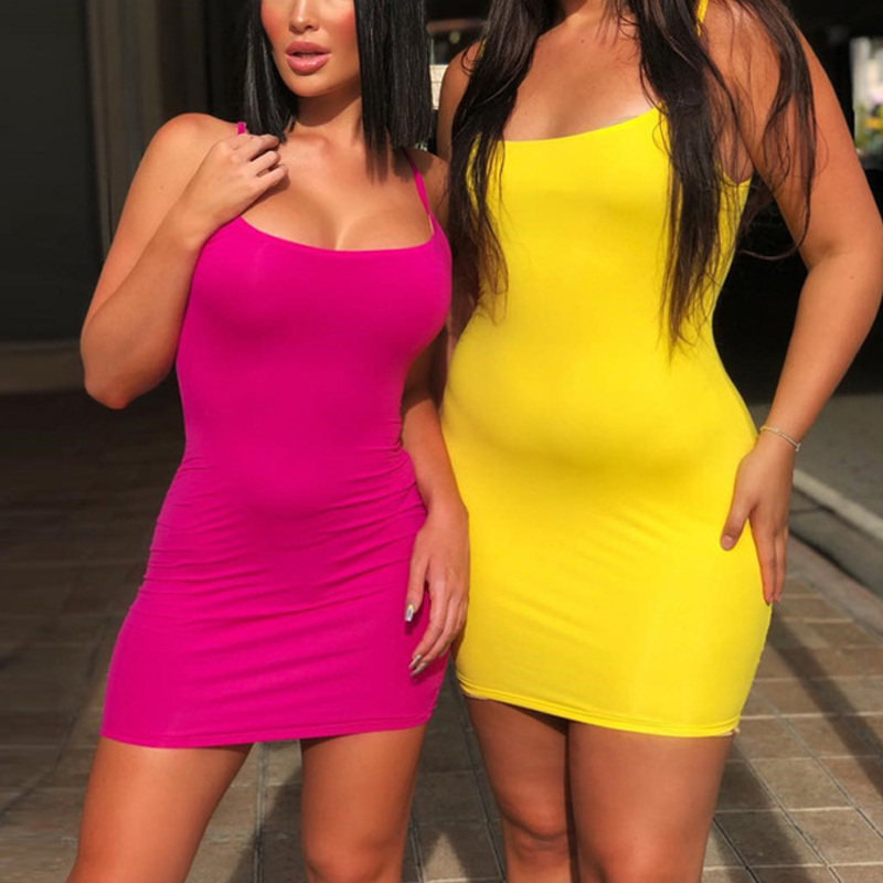 New Spring and Summer Dress European American Nightclub Hanging Neck Long Skirt Sexy Solid Color Tight-fitting Hip Skirts Women New Spring and Summer Dress European American Nightclub Hanging Neck Long Skirt Sexy Solid Color Tight-fitting Hip Skirts Women