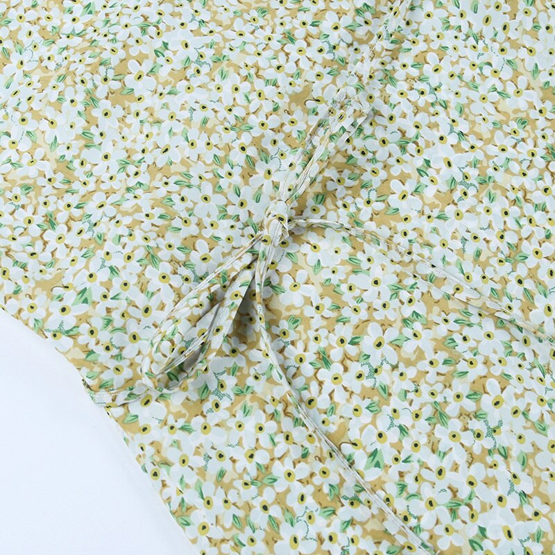 Women's Dresses Short Casual Open Back Sexy Low-cut Bandage Flower Suspender Dress Summer 2022 New Ins Style