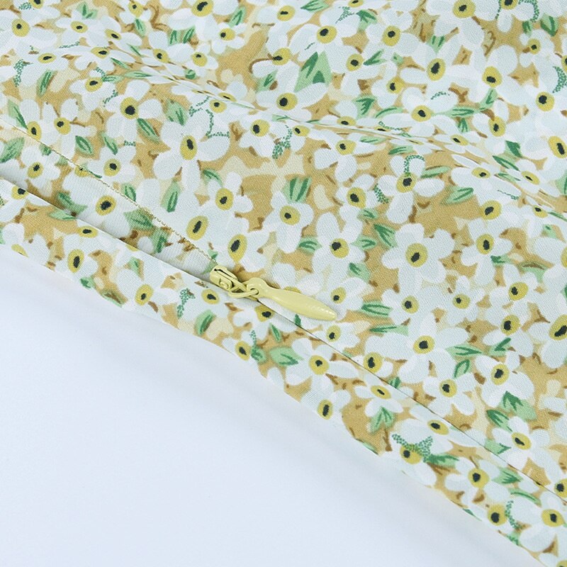 Women's Dresses Short Casual Open Back Sexy Low-cut Bandage Flower Suspender Dress Summer 2022 New Ins Style