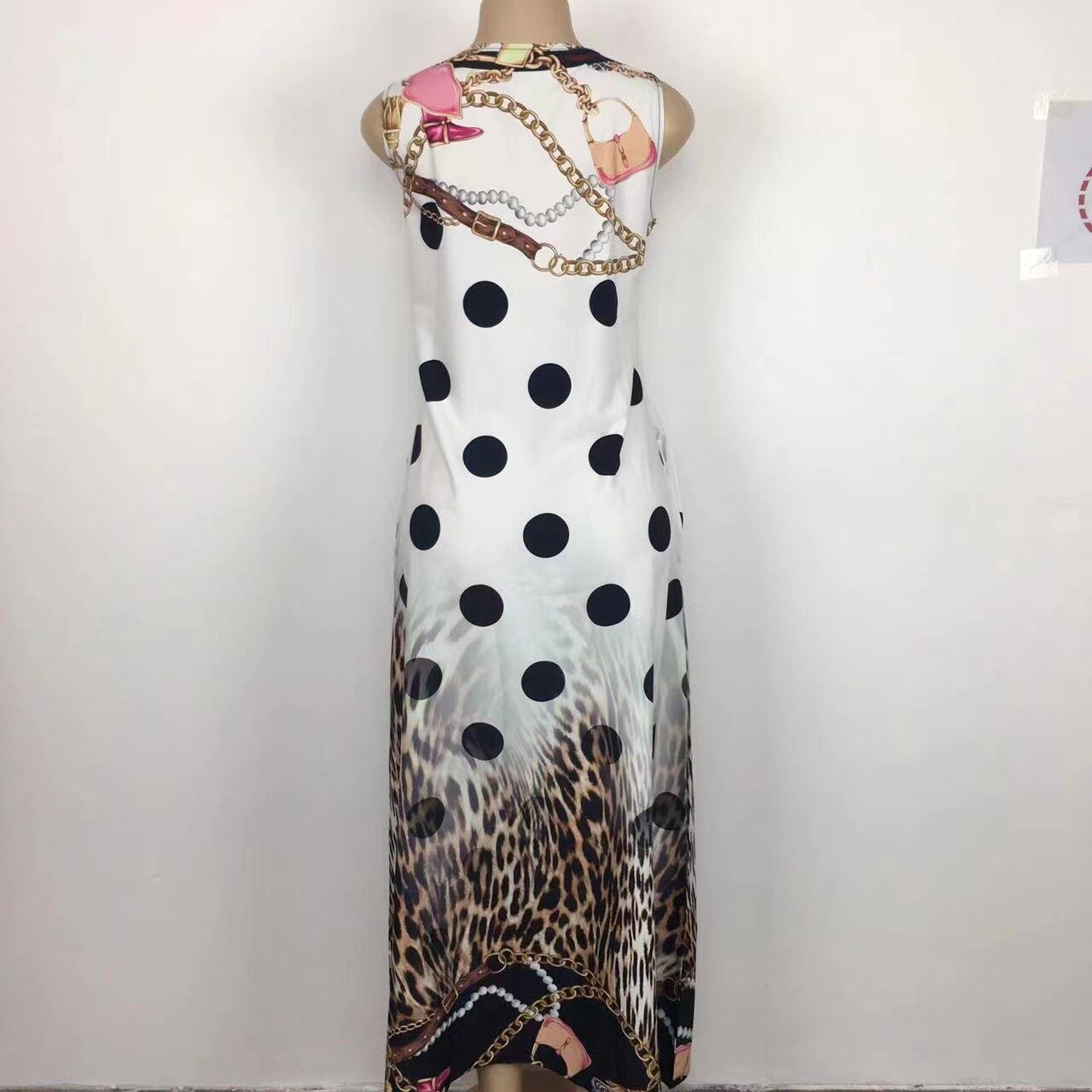 Bohemian Floral Printing Hollow Out Elegant Dresses For Women Large Swing Sexy High Waist Maxi Party Slim Tank Sleeveless Dress