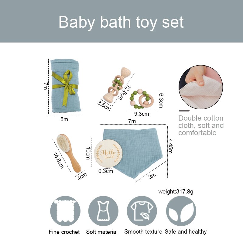 1Set Baby Bath Toy Set Baby Bath Towel Wooden Rattle Bracelet Crochet Rattles Toys Infant Bath Products Newborn Bed Bell 1Set Baby Bath Toy Set Baby Bath Towel Wooden Rattle Bracelet Crochet Rattles Toys Infant Bath Products Newborn Bed Bell