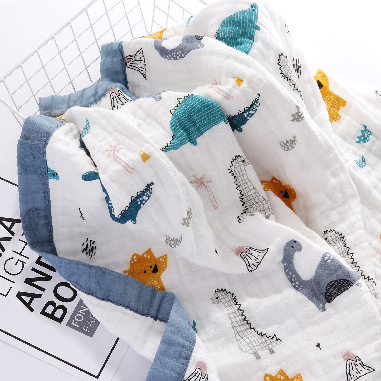 PatPat 100% Cotton Baby Blankets Newborn 6-layer Muslin Cotton Gauze Soft Absorbent Swaddle Blankets Baby for Beds Shower Wipes PatPat 100% Cotton Baby Blankets Newborn 6-layer Muslin Cotton Gauze Soft Absorbent Swaddle Blankets Baby for Beds Shower Wipes