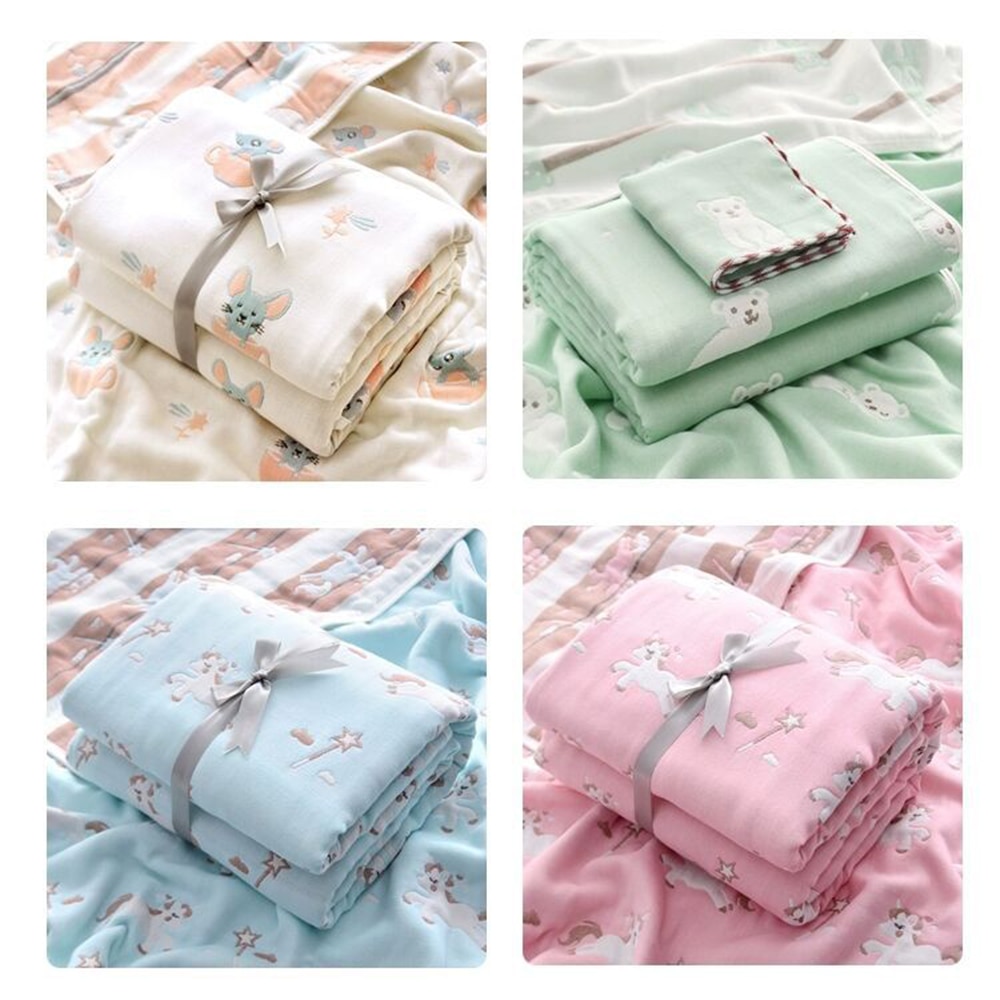 Kangobaby #My Soft Life# 6 Layers Muslin Cotton Newborn Bath Towel Multi Use Super Absorbent Baby Blanket Infant Swaddle Kangobaby #My Soft Life# 6 Layers Muslin Cotton Newborn Bath Towel Multi Use Super Absorbent Baby Blanket Infant Swaddle