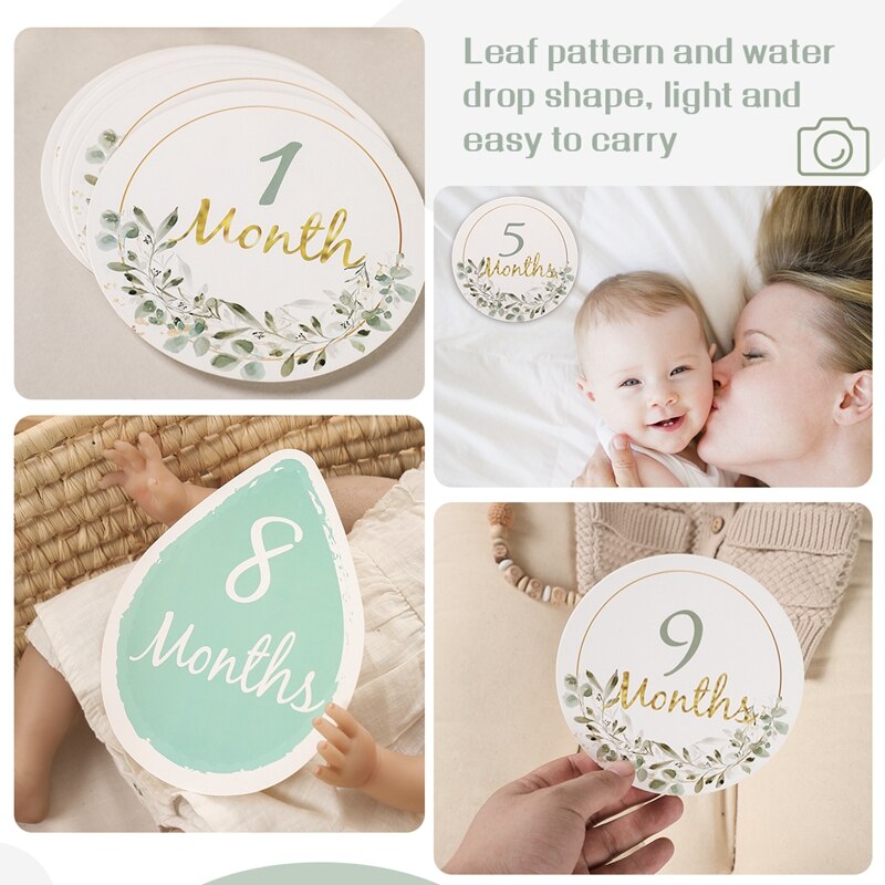 1Set Baby Milestone Cards Paper Made Water Droplets Memorial Birth Monthly Kids Commemorative Card Baby Photography Props 1Set Baby Milestone Cards Paper Made Water Droplets Memorial Birth Monthly Kids Commemorative Card Baby Photography Props