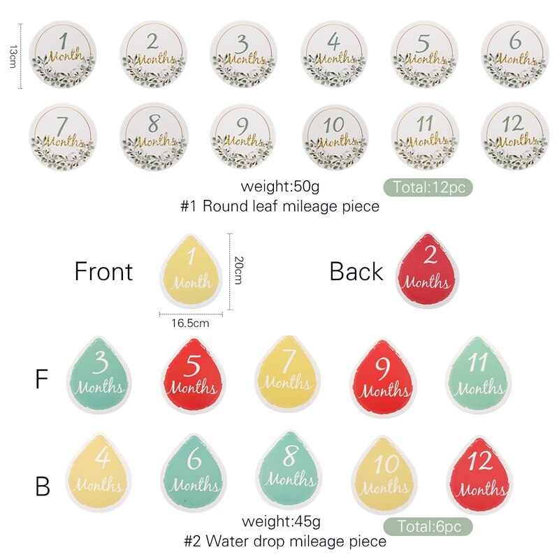 1Set Baby Milestone Cards Paper Made Water Droplets Memorial Birth Monthly Kids Commemorative Card Baby Photography Props 1Set Baby Milestone Cards Paper Made Water Droplets Memorial Birth Monthly Kids Commemorative Card Baby Photography Props