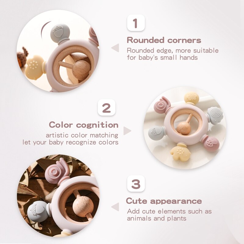 Let's Make 1PC Silicone Teether Baby Rudder Shape Wooden Teether Ring Kid Gift BPA Free Silicone Children Goods Kid Teething Toy Let's Make 1PC Silicone Teether Baby Rudder Shape Wooden Teether Ring Kid Gift BPA Free Silicone Children Goods Kid Teething Toy