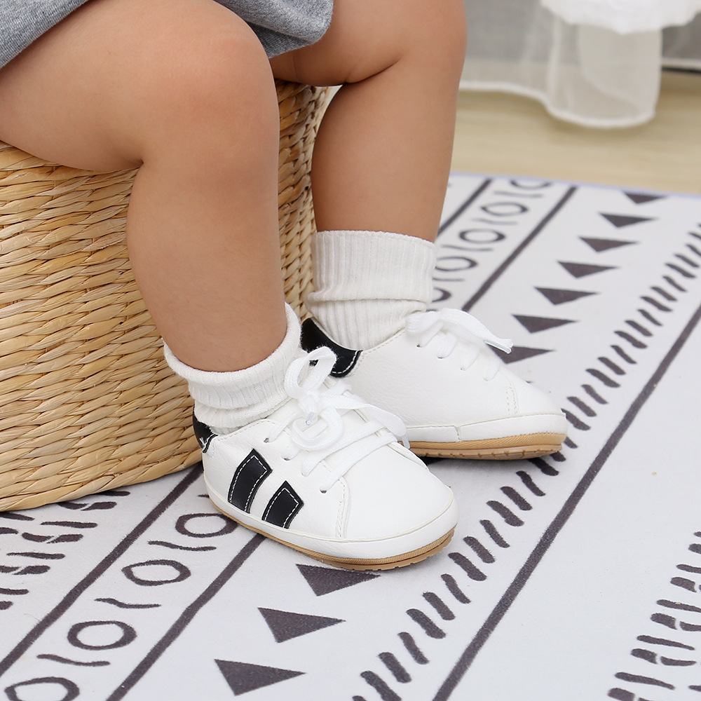 Newborn Baby Shoes Classic Stripe Leather Boy Girl Shoes Multicolor Toddler Rubber Sole Anti-slip First Walkers Infant Moccasins Newborn Baby Shoes Classic Stripe Leather Boy Girl Shoes Multicolor Toddler Rubber Sole Anti-slip First Walkers Infant Moccasins