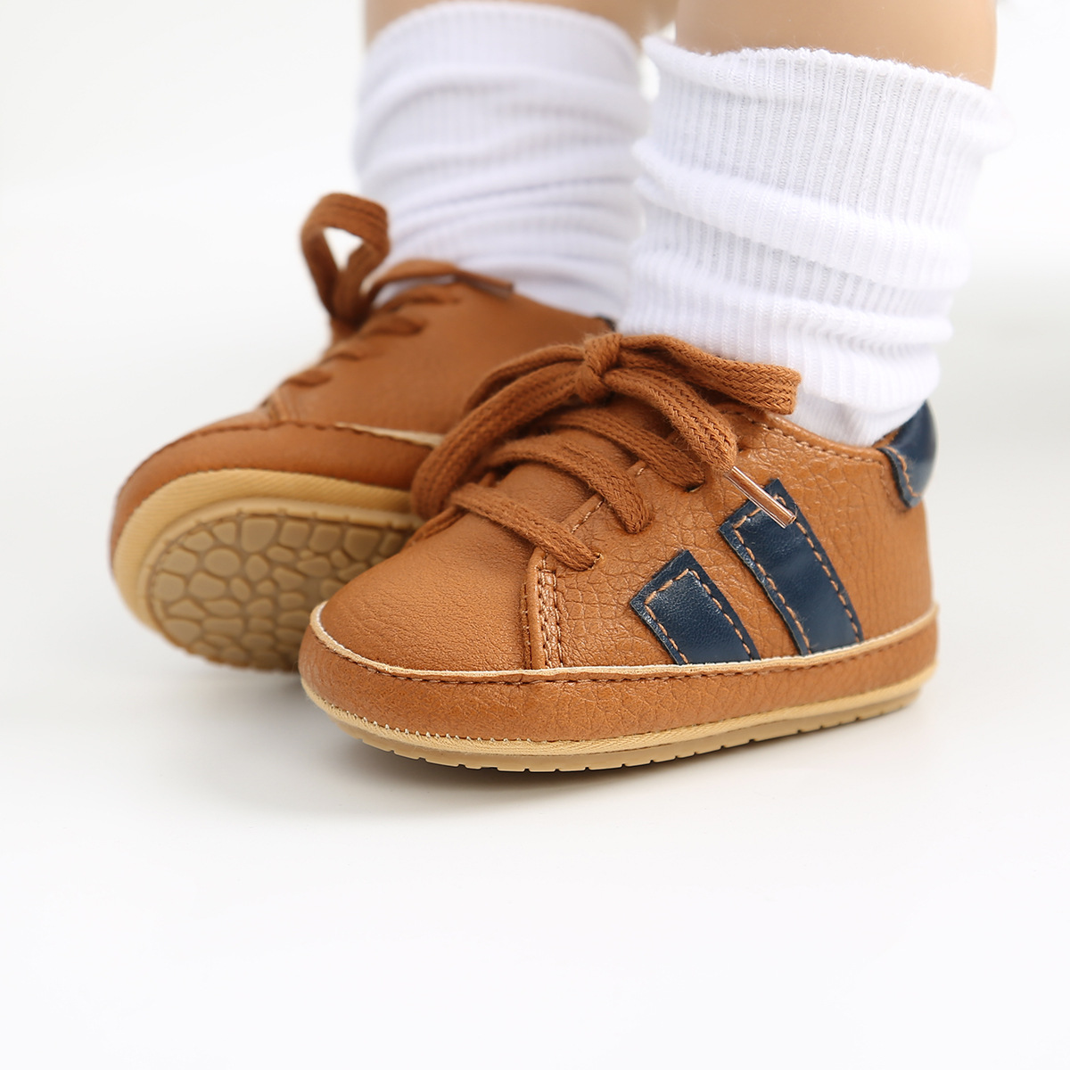 Newborn Baby Shoes Classic Stripe Leather Boy Girl Shoes Multicolor Toddler Rubber Sole Anti-slip First Walkers Infant Moccasins Newborn Baby Shoes Classic Stripe Leather Boy Girl Shoes Multicolor Toddler Rubber Sole Anti-slip First Walkers Infant Moccasins